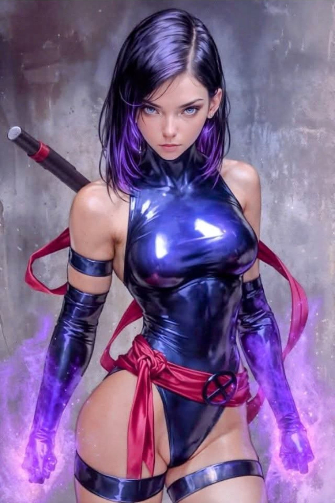 X-MEN&rsquo;S: PSYLOCKE X VYNIL X HIGH GLOSS X STICKER X 3X2 INCHES STICKER X XMEN