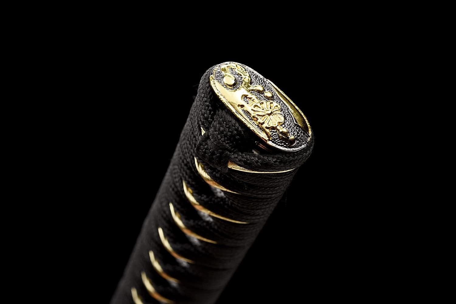Authentic Japanese Samurai Katana – Full Tang, Golden Dragon Design, 28.3” Blade