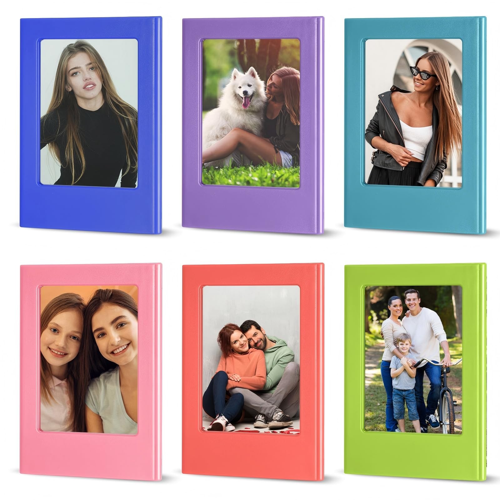 6 Packs Magnetic Photo Picture Frame Refrigerator Magnets Holds 3.5 x 2.6 Inc…