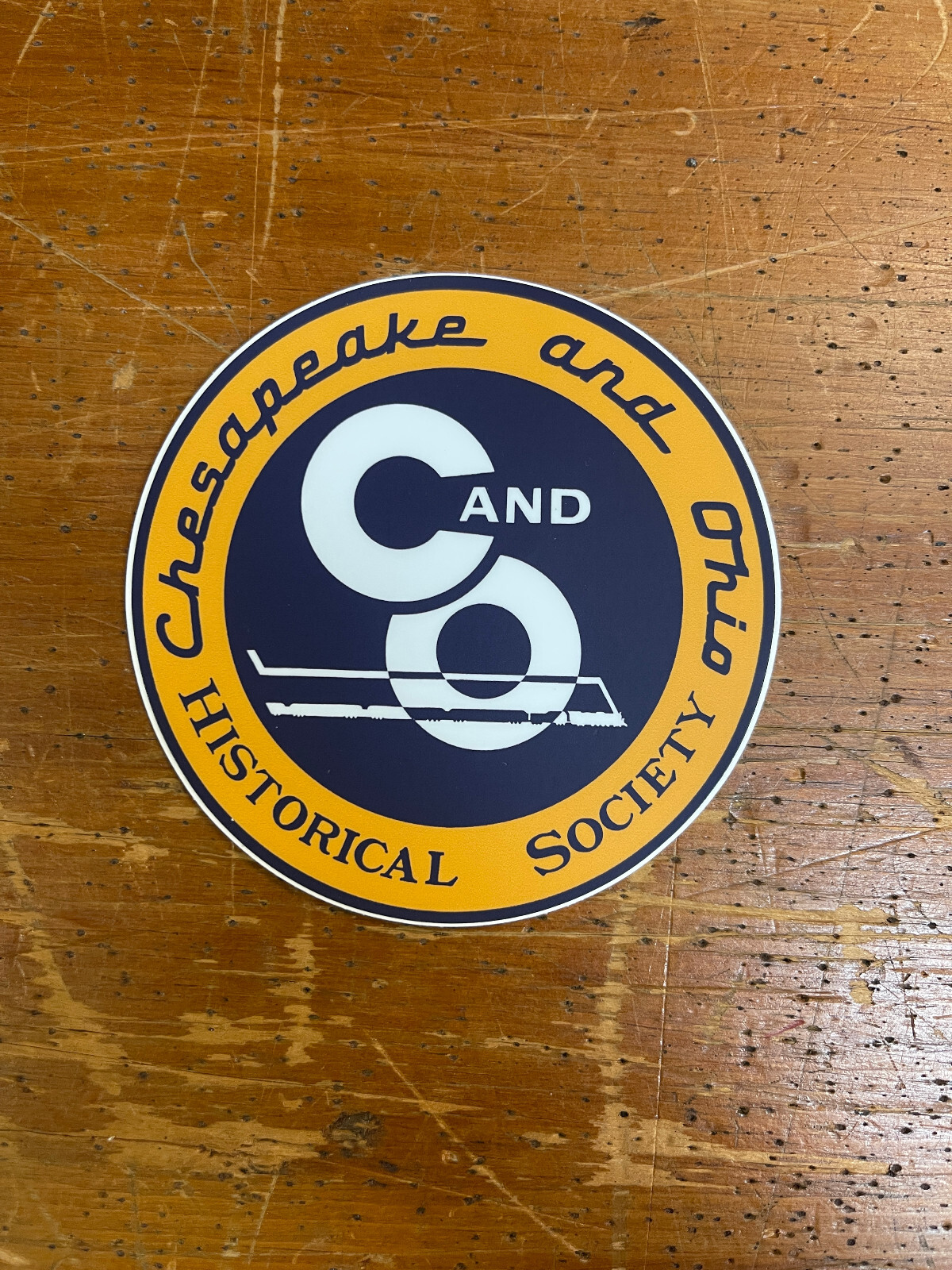Decal, Chesapeake & Ohio Historical Society C&O Sticker 4&Prime;x4&Prime; Round Logo NEW