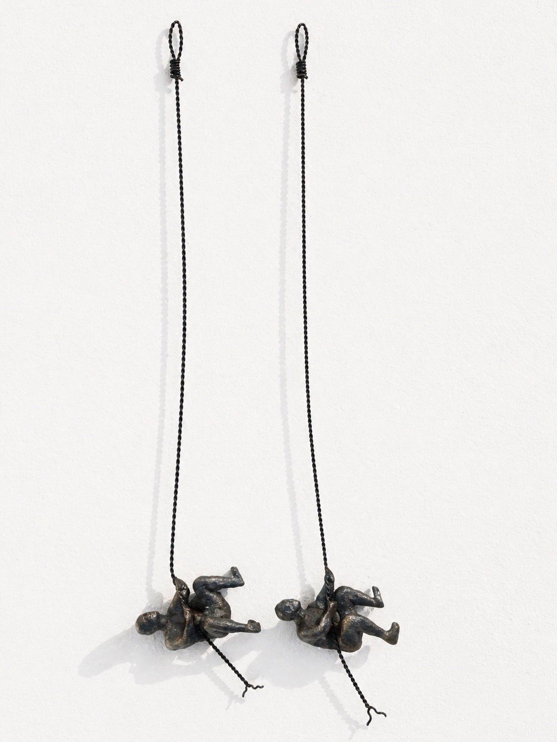 Bronze Style Global Views Climbing Man Wall Sculptures Lot of 2 Inches 42”long