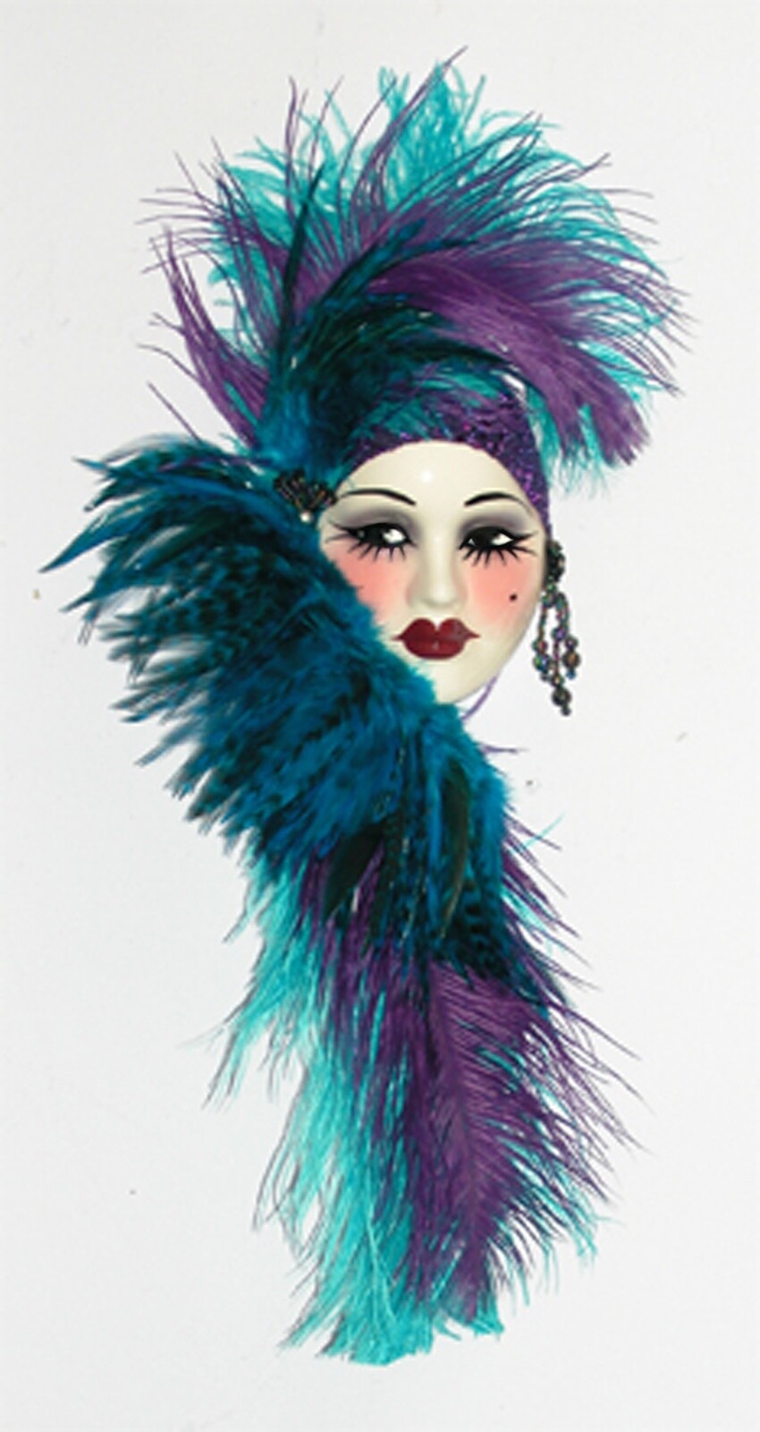 Unique Creations Lady Face Mask Wall Hanging Decor – NEW IN BOX