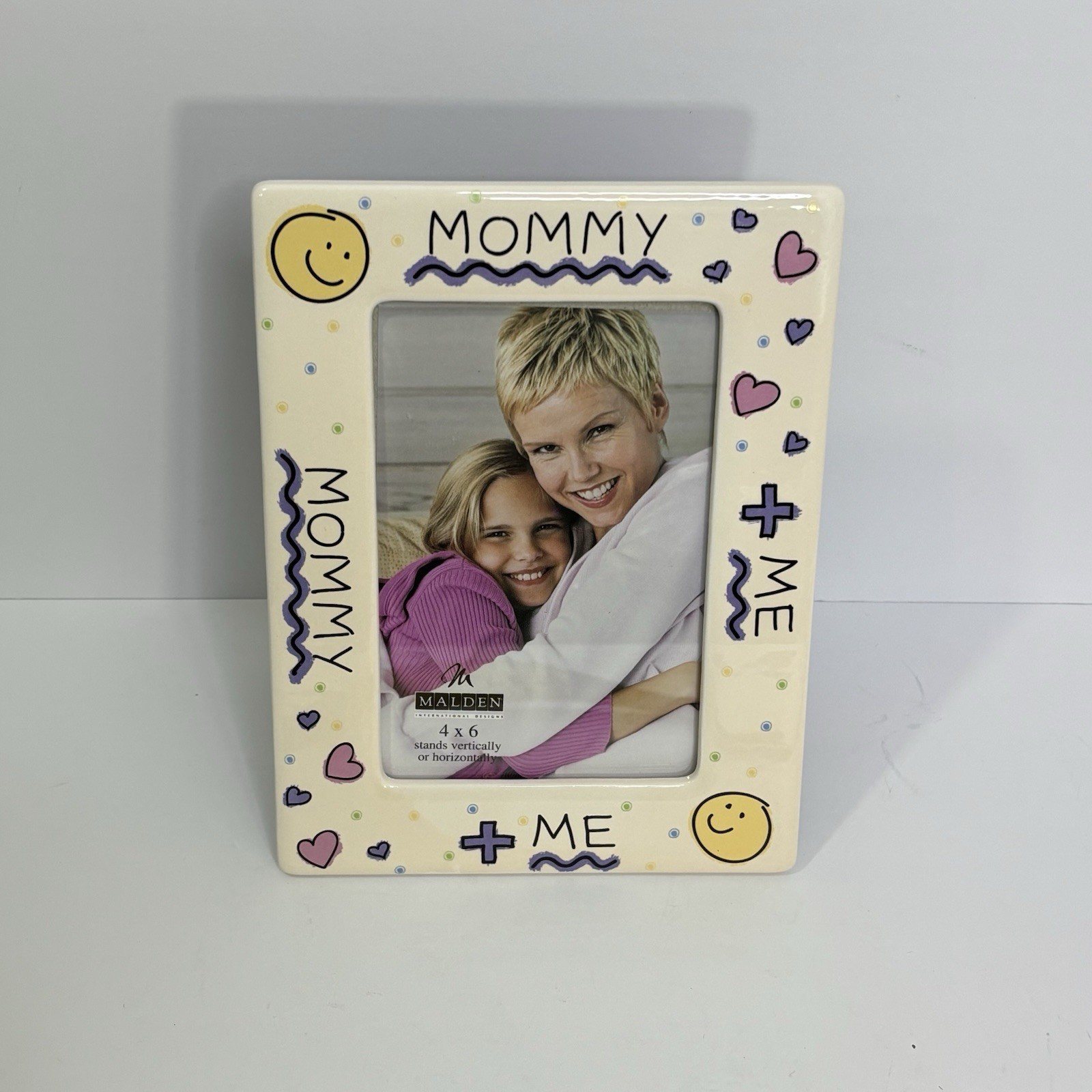 Vintage Mommy & Me Ceramic Picture Frame 4”x 6” Vertical Or Horizontal NEW