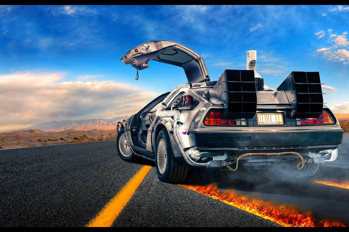 Back to the Future Delorean Poster Photo Wall Art Prints 16×24, 20×30, 24×36&Prime;