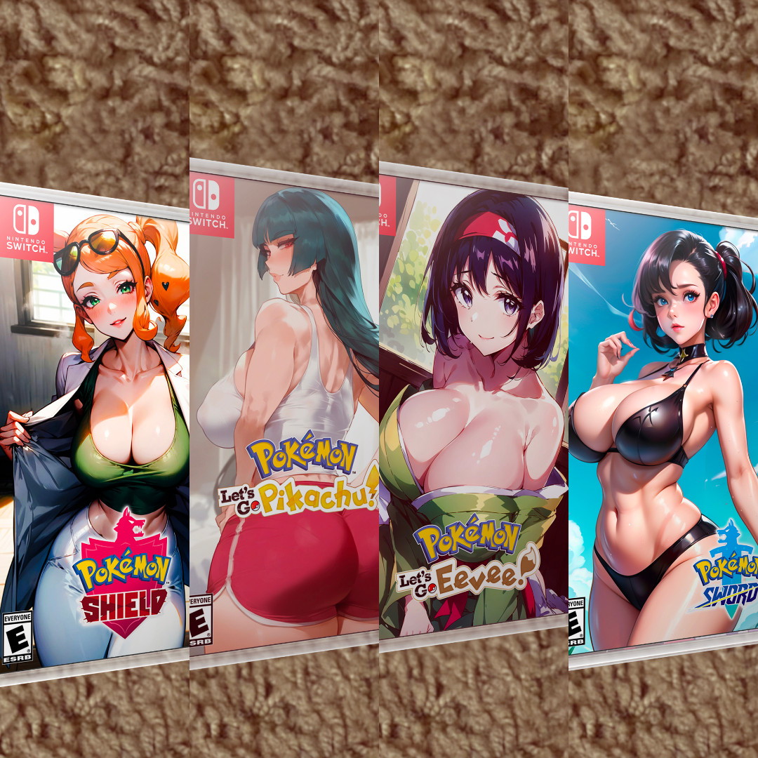 DOUBLE SIDED COVERS & CASE ONLY Pokemon Sword & Shield | Let&rsquo;s Go SWITCH NO GAME