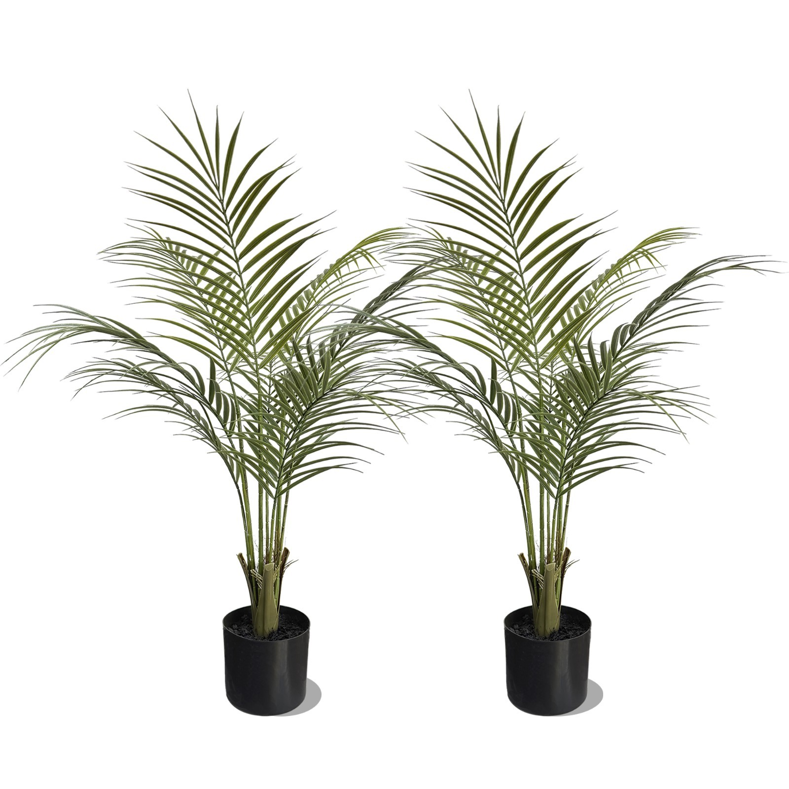 90 cm 2 Pack Artificial Areca Palm Realistic Fake Plant for Indoor Home Garden