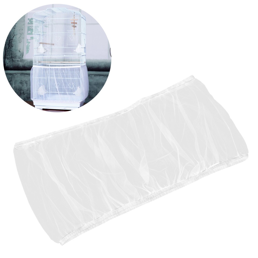 Pet Products Mesh Bird Net Cover Shell Skirt for Bird Cages Size M