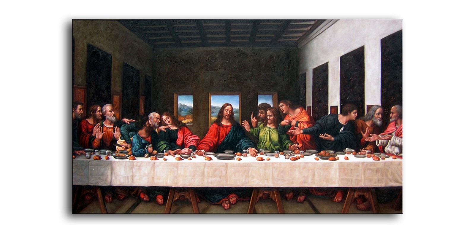 Niwo ART – The Last Supper, by Leonardo DaVinci, Oil painting Reproduction – Gic