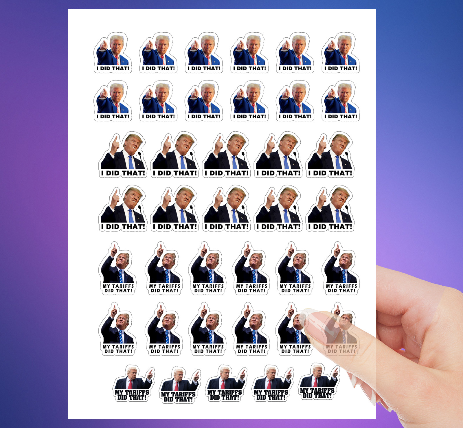 New 39 PCs « I did that » Trump Sticker Pack – Trump Meme Decals – 1 Inches Each