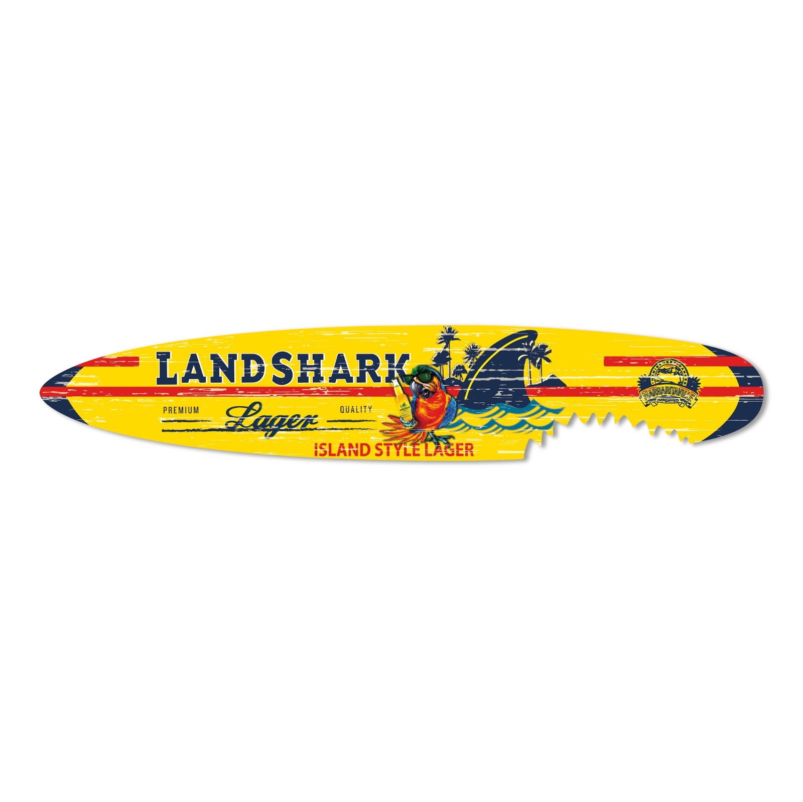 LandShark Outdoor Parrot Shark Bite Surfboard 46.5&Prime; X 9.25&Prime; X ¼ »