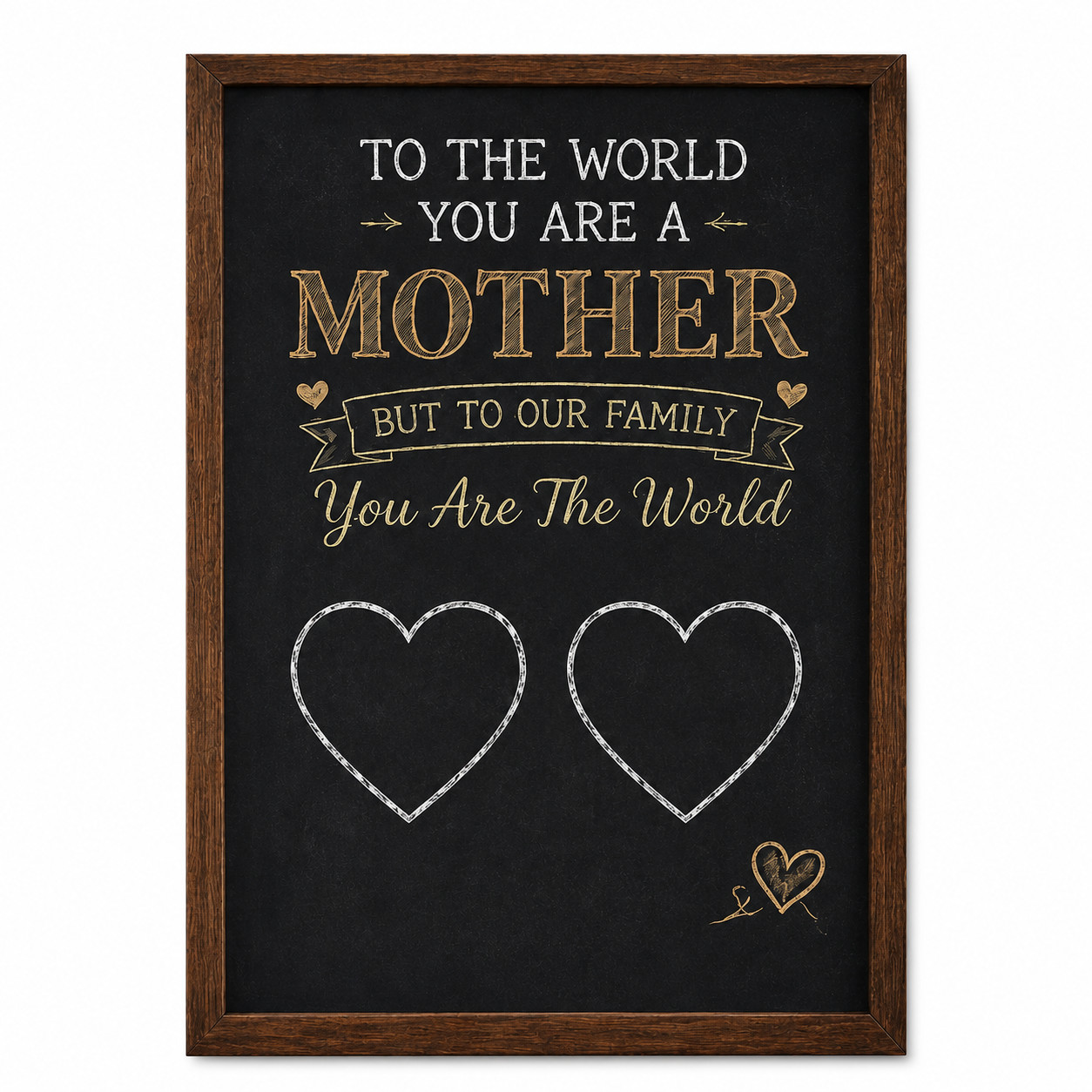 Personalized Mother Family Wall Art Gift for Mom Custom Names Chalkboard Style