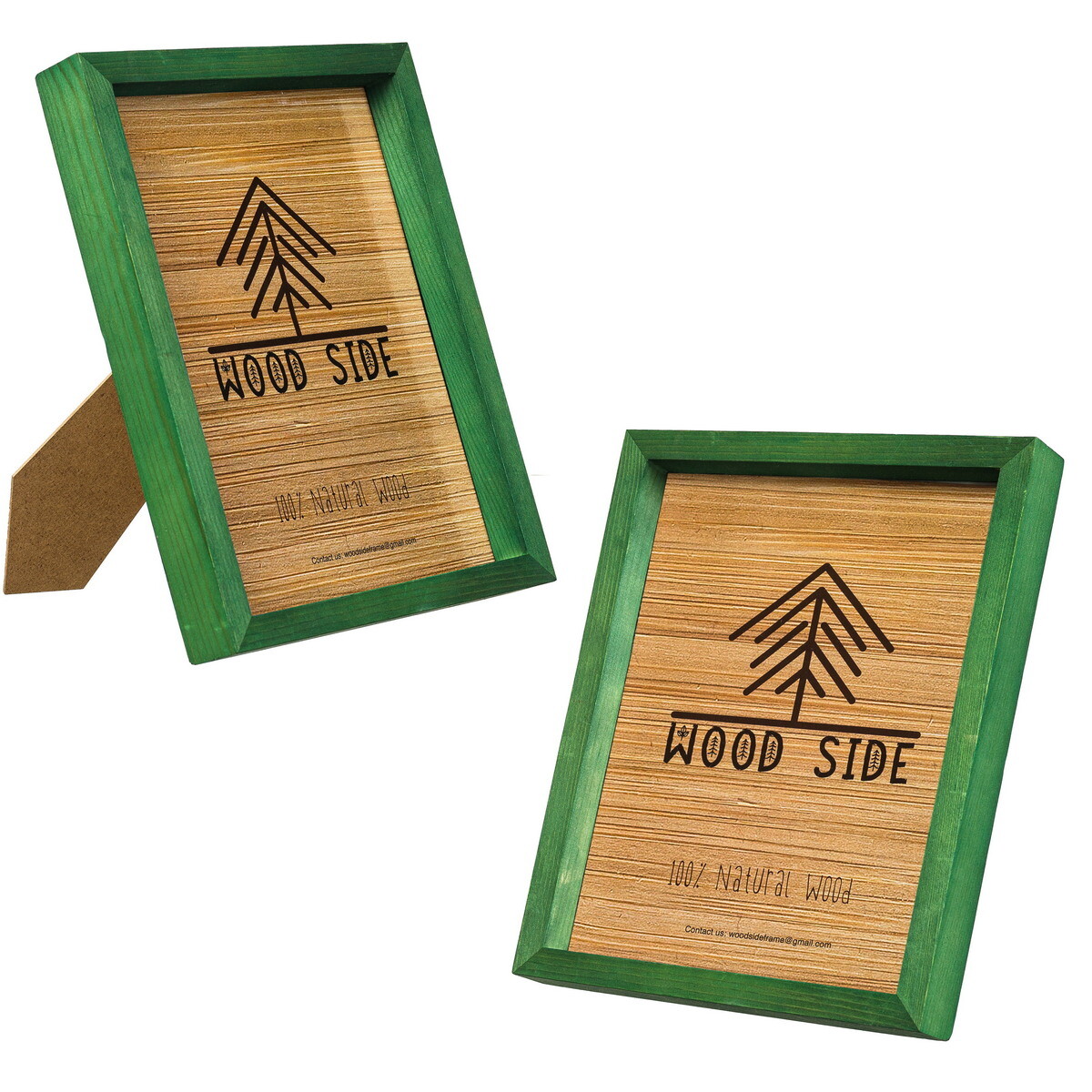 Rustic Colorful Wooden Picture Frames – Natural Solid Wood with Thick Borders
