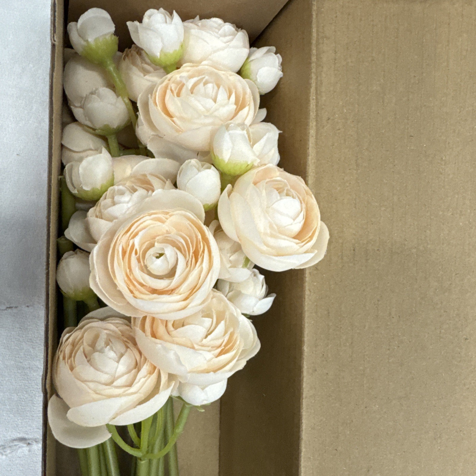 Letjolt Ranunculus Artificial Flower Light Champagne Silk Flowers Champagne 14