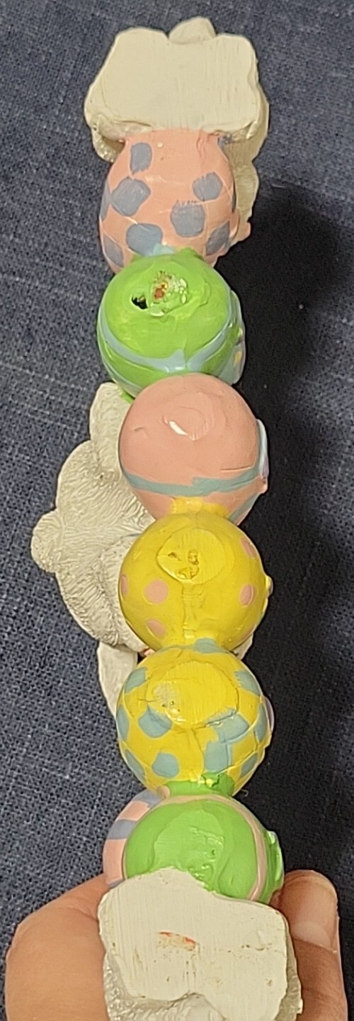 Resin Happy Easter Bunny Table Sitter Maker Unknown 8 Inches Wide