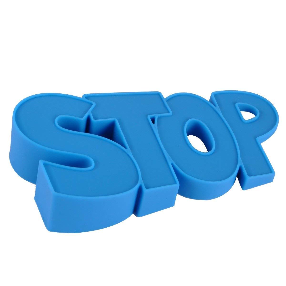 Blue Rubber Door STOP Stopper Office Teacher School Classroom Kids Class Unique