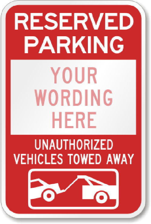 Reserved Parking Sign Custom Weatherproof Aluminum 8×12 Inches Outdoor