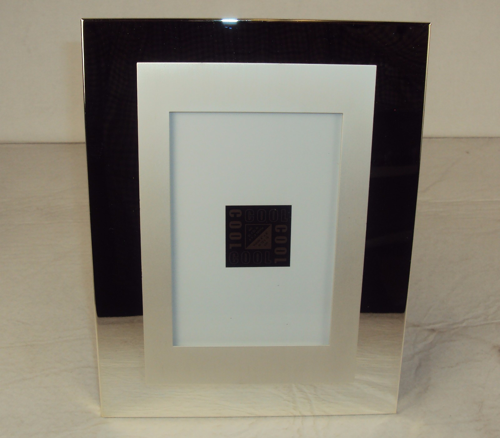 4&Prime; X 6&Prime; Stainless Steel Photo Frame ~ Bi-directional, External Mat ~ FR-410