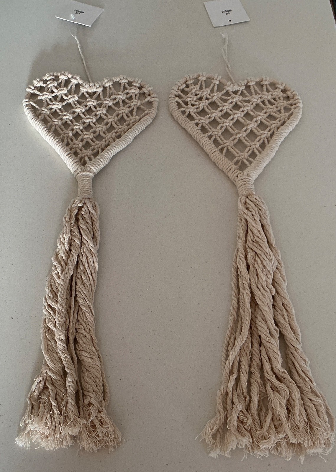 NWT LOT OF BOHEMIAN BOHO MACRAME HEART HOME DECOR, FRINGE