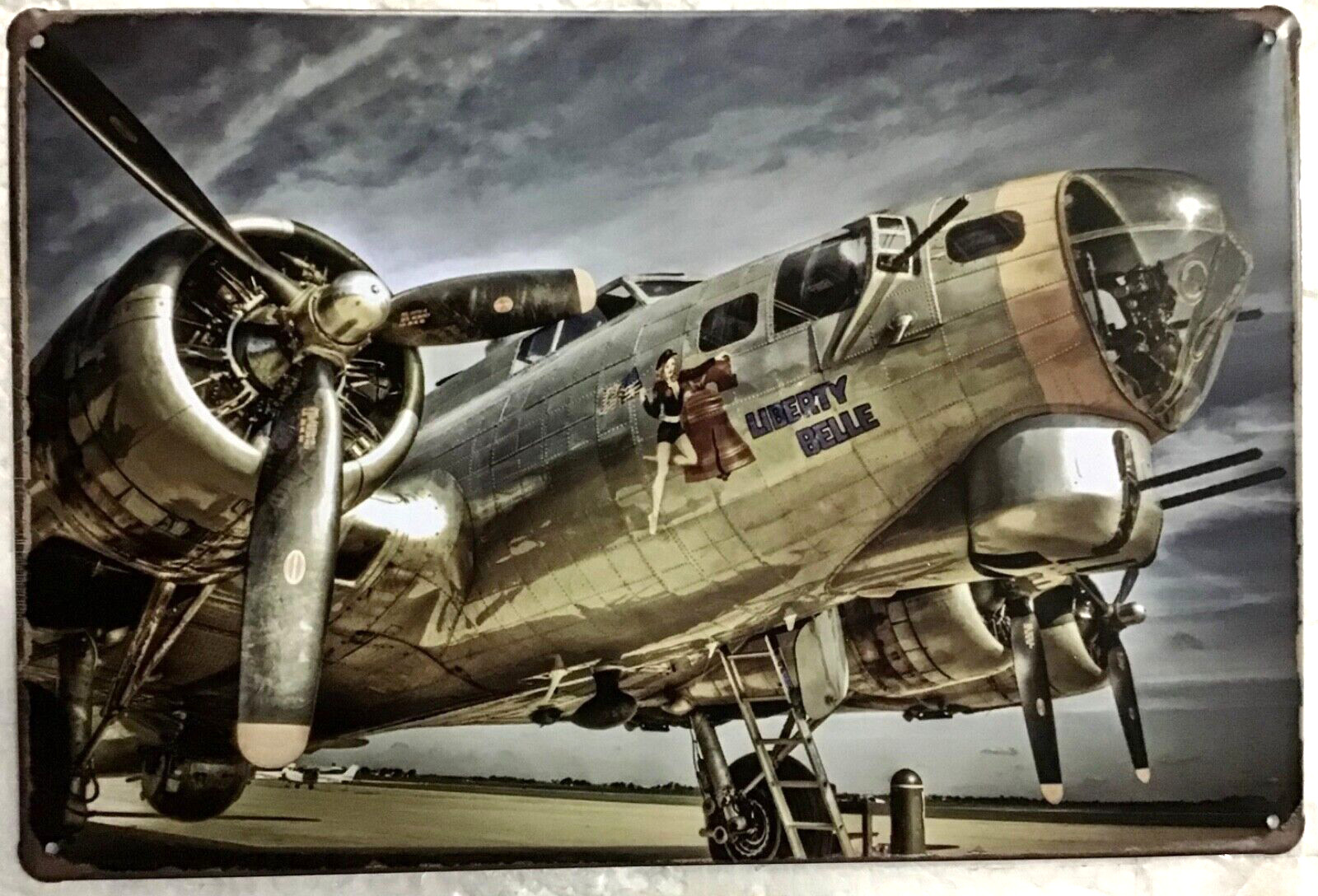FREE SHIPPING! Buy or make offer b4 it’s sold! 😱 TIN SIGN 8×12 war Airplane S2