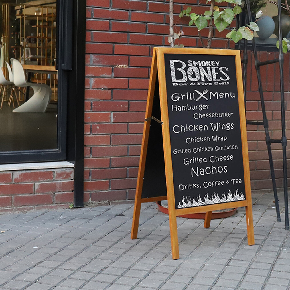 Magnetic A-Frame Chalkboard Message Sign Board Extra Large 44&Prime;x22&Prime; Free Standing