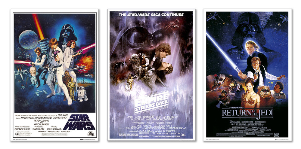 STAR WARS: EPISODE IV, V,& VI – MOVIE POSTER SET (REGULARS 2) (24&Prime; X 36&Prime;)