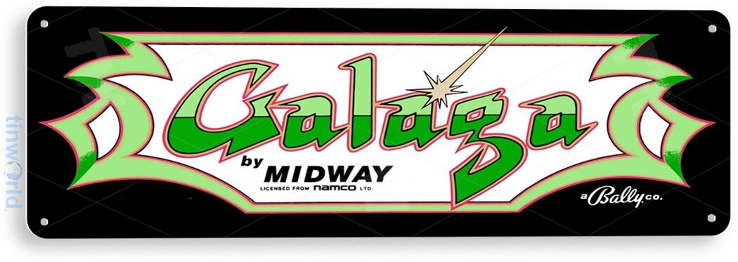 Galaga Arcade Sign, Classic Arcade Game Marquee, Game Room Tin Sign A401