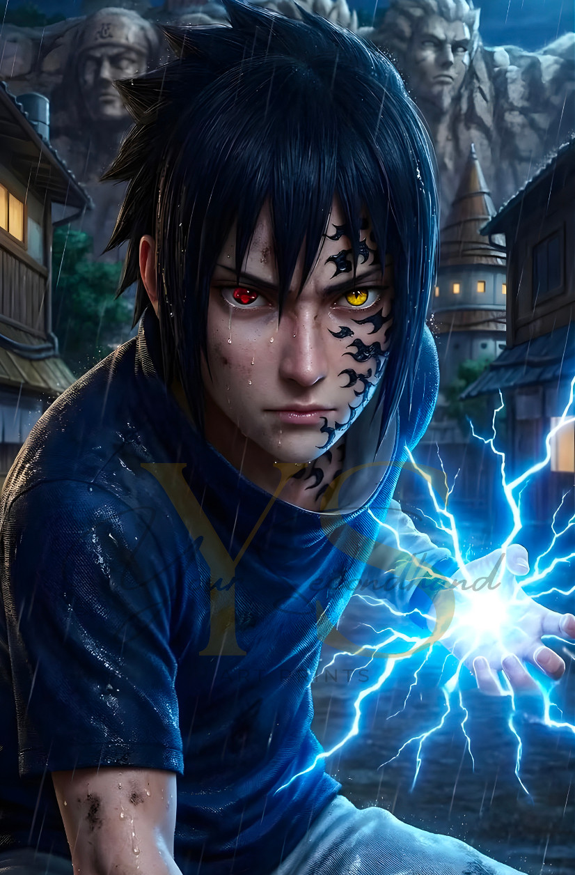 NARUTO Sasuke Uchiha poster print 11 »x17 » home decor glossy paper #3