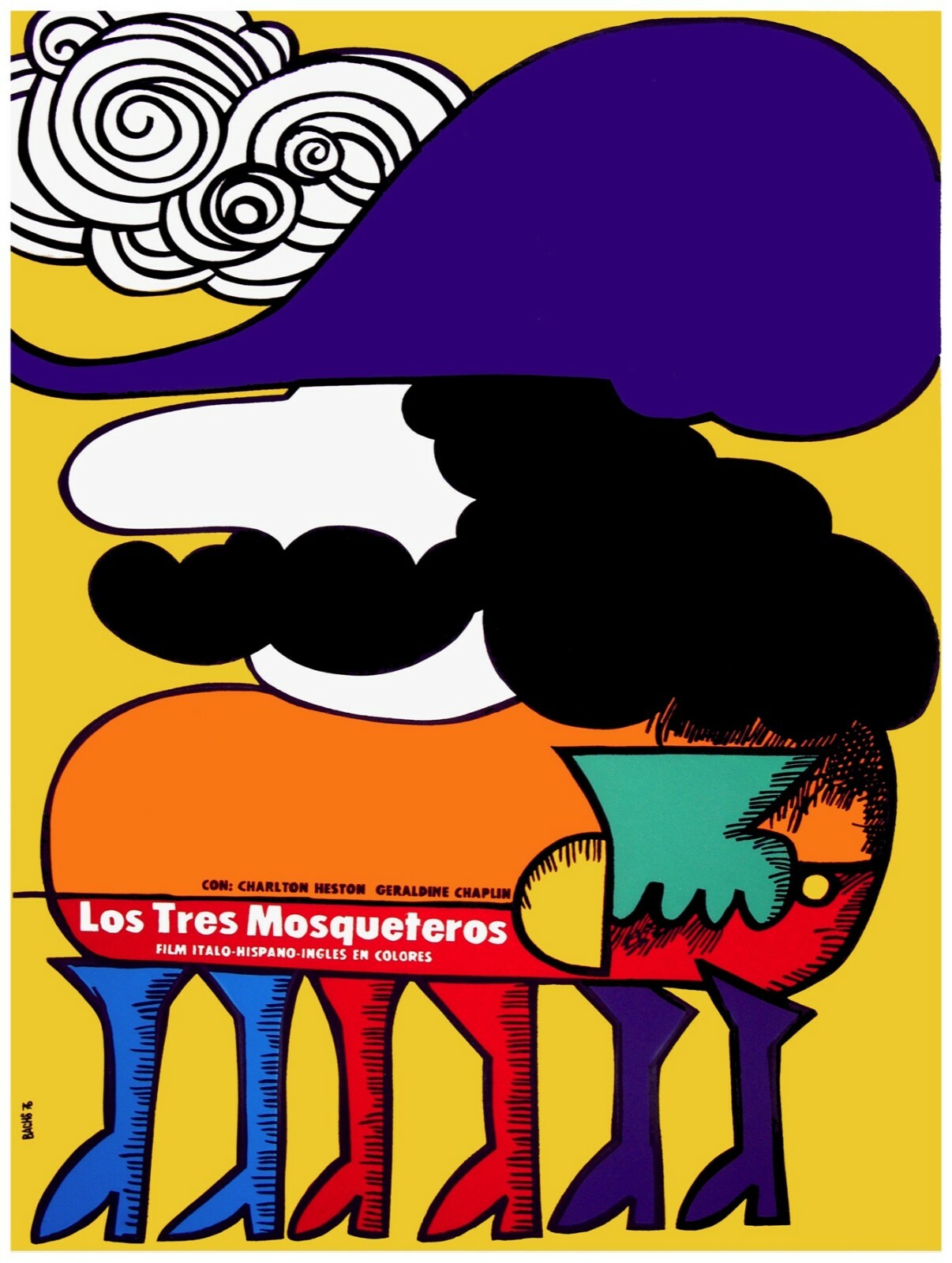 34.Art Decoration POSTER.Graphics to decorate home office.Los Tres Mosqueteros.