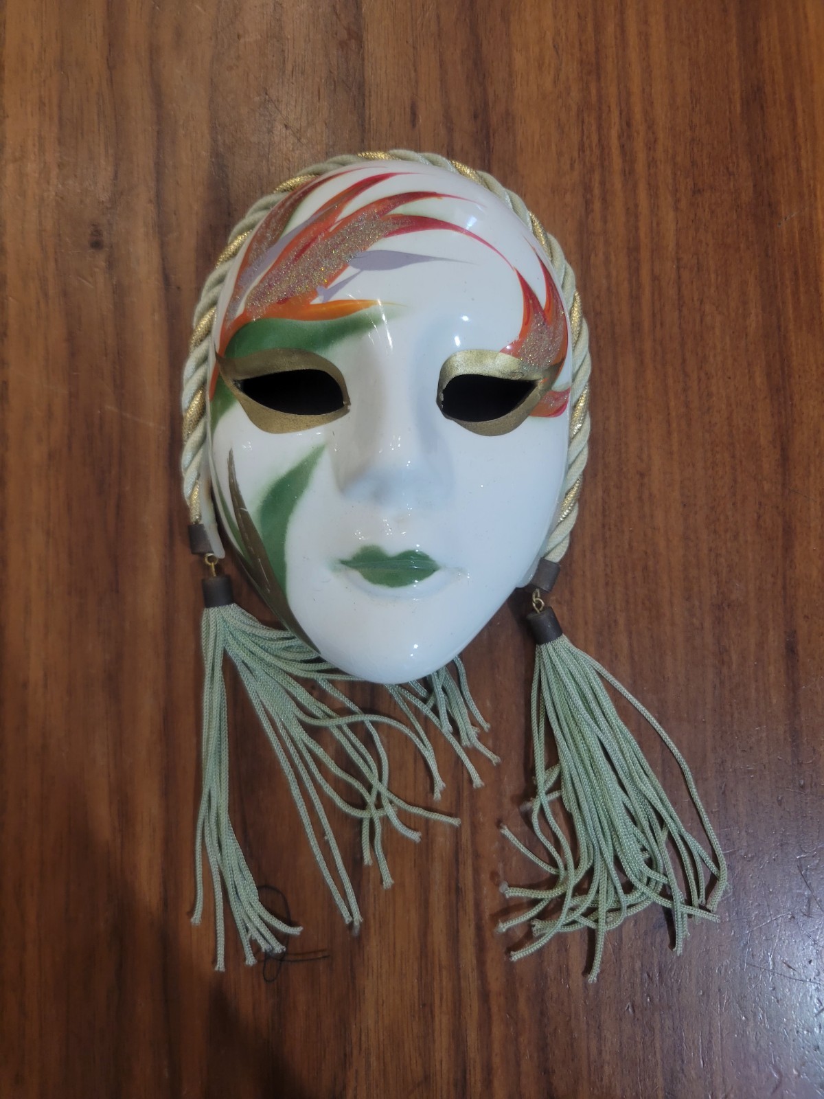 Ceramic Mardi Gras Jester Mask – 5&Prime;