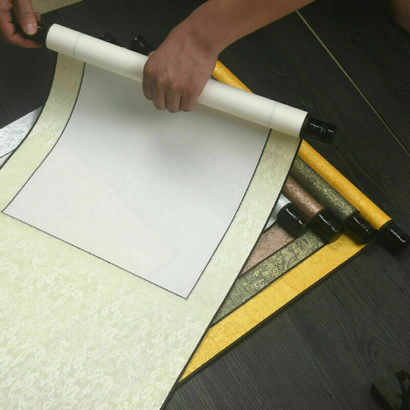Chinese Xuan Paper Blank Scrolls Vertical Wall Scroll Retro Calligraphy Supply