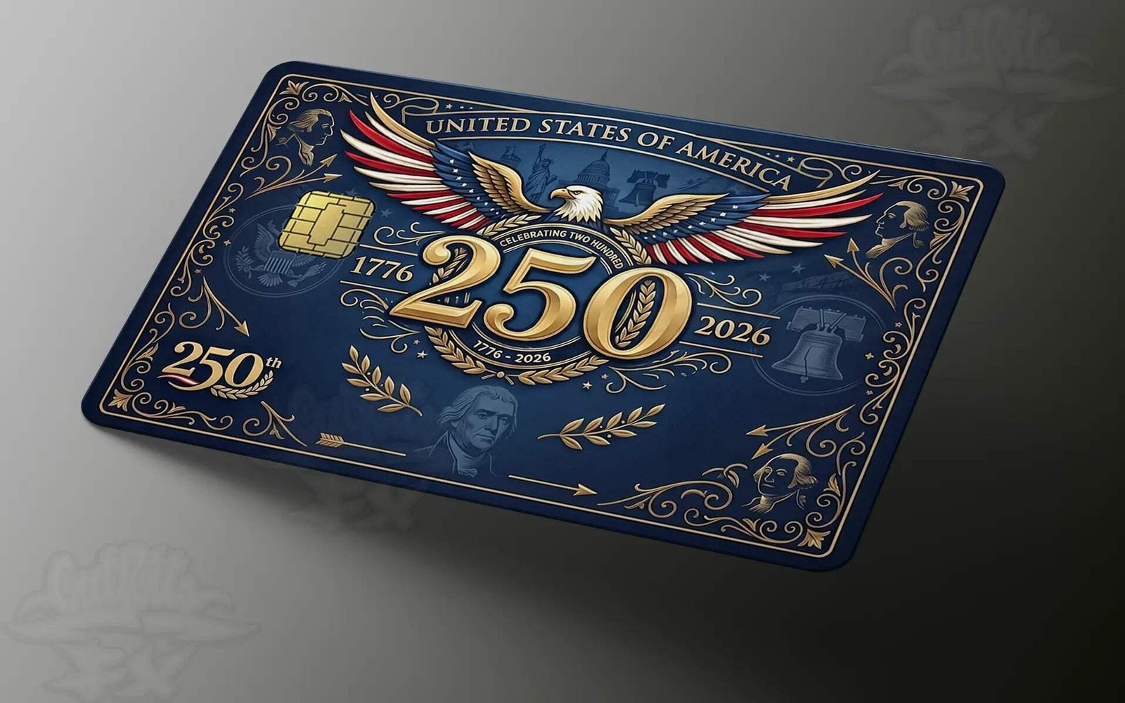 USA 250th Anniversary Credit Card Skin | Semiquincentennial Patriotic Card Wrap