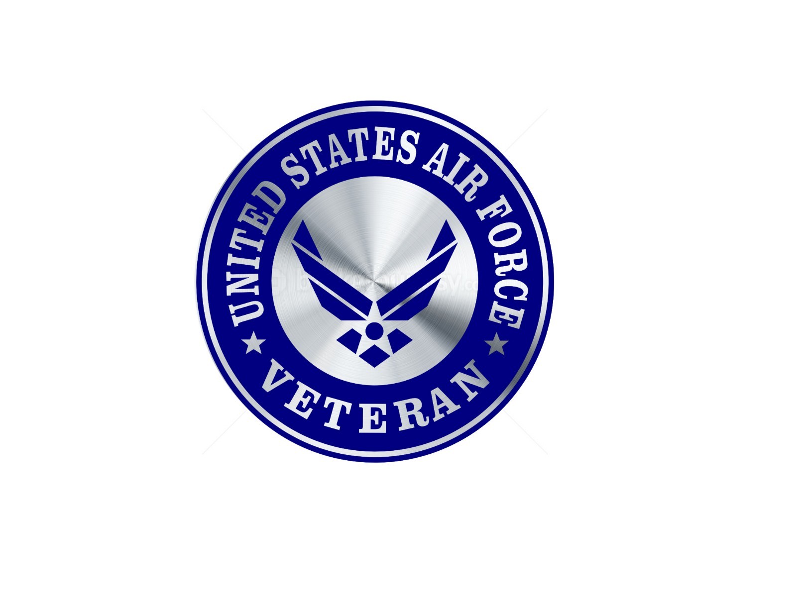 U.S. AIR FORCE VETERAN CHROME Vinyl Window Decal