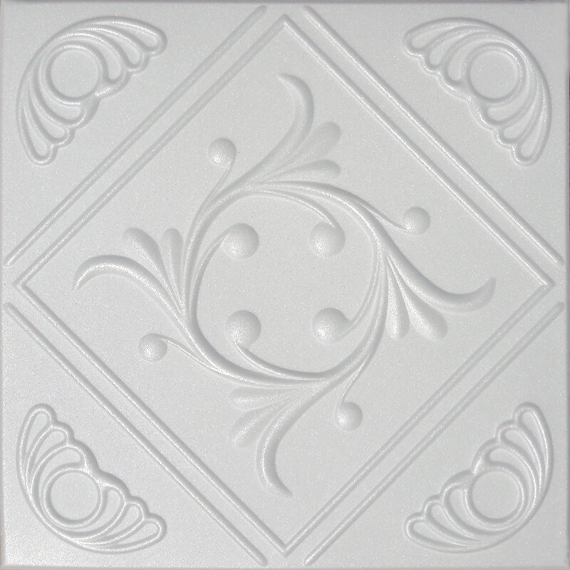 Ceiling Tiles, Glue Up, DIY, Decorative Styrofoam, ANET 20&Prime; x 20&Prime; White