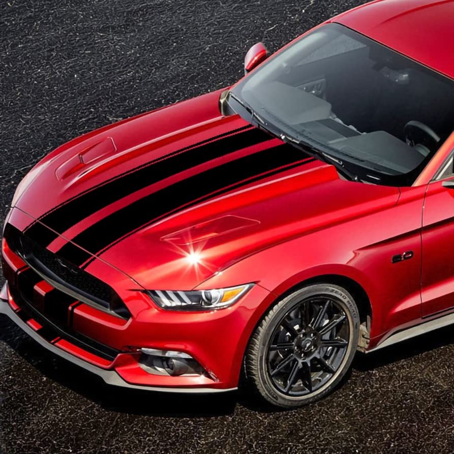 HUWANDE 63 »x11 » Racing Body Stripes Stickers,Cars Hood Vinyl Decals,Car Pat…