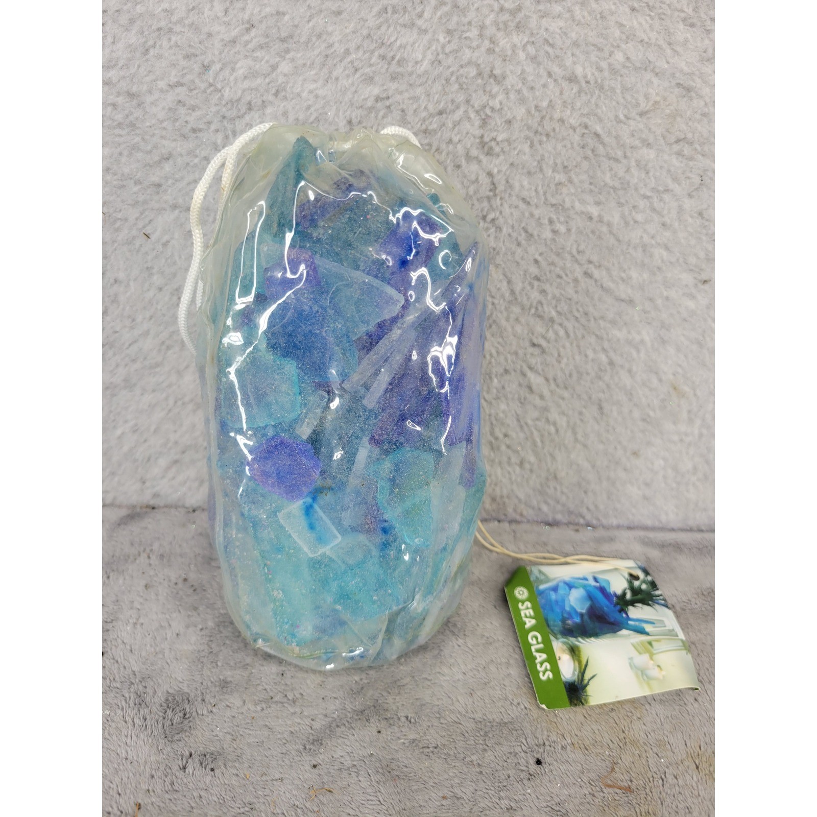 AKASHA Faux Sea Glass 34 oz Recycled Blue Teal Decorative Accent Crafts
