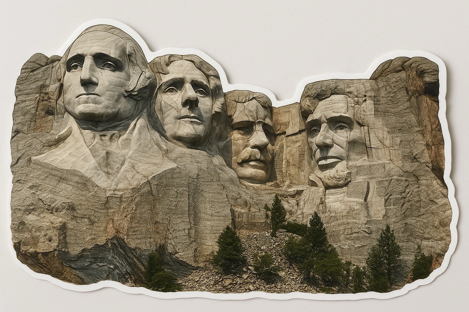 Mt Rushmore 3” Wide Sticker For Cars Laptop Mugs Tumbler Monument Travel Memoir