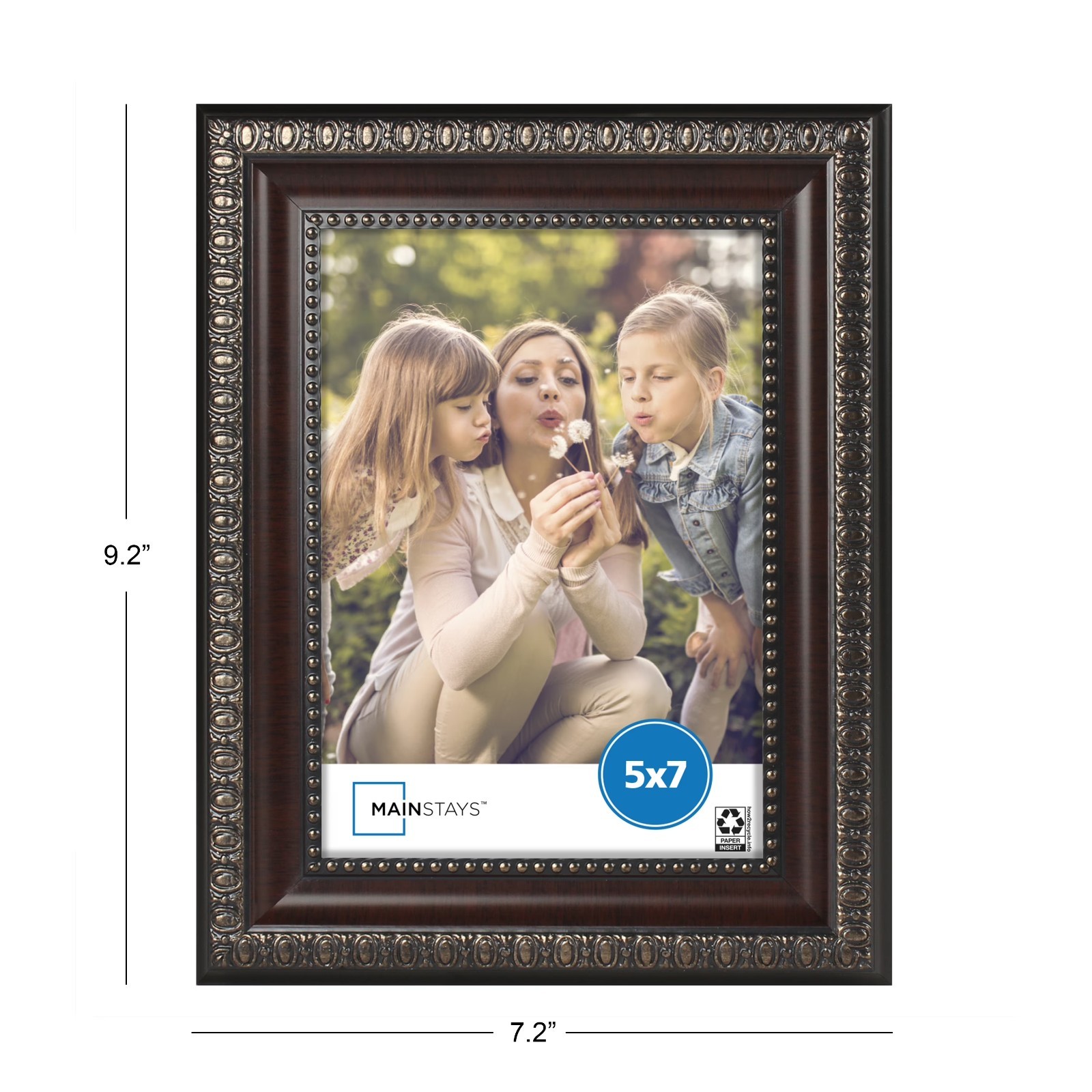 (2 pack) Mainstays – 5×7 Picture Frame – Mahogany Tabletop Photo Frame