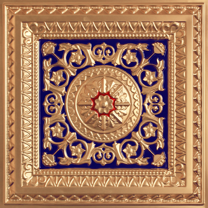 Gold-Blue-Red D223 PVC CEILING TILES TIN LOOK GLUE UP DROP IN  » 2&rsquo;x2&prime; PACK OF 30
