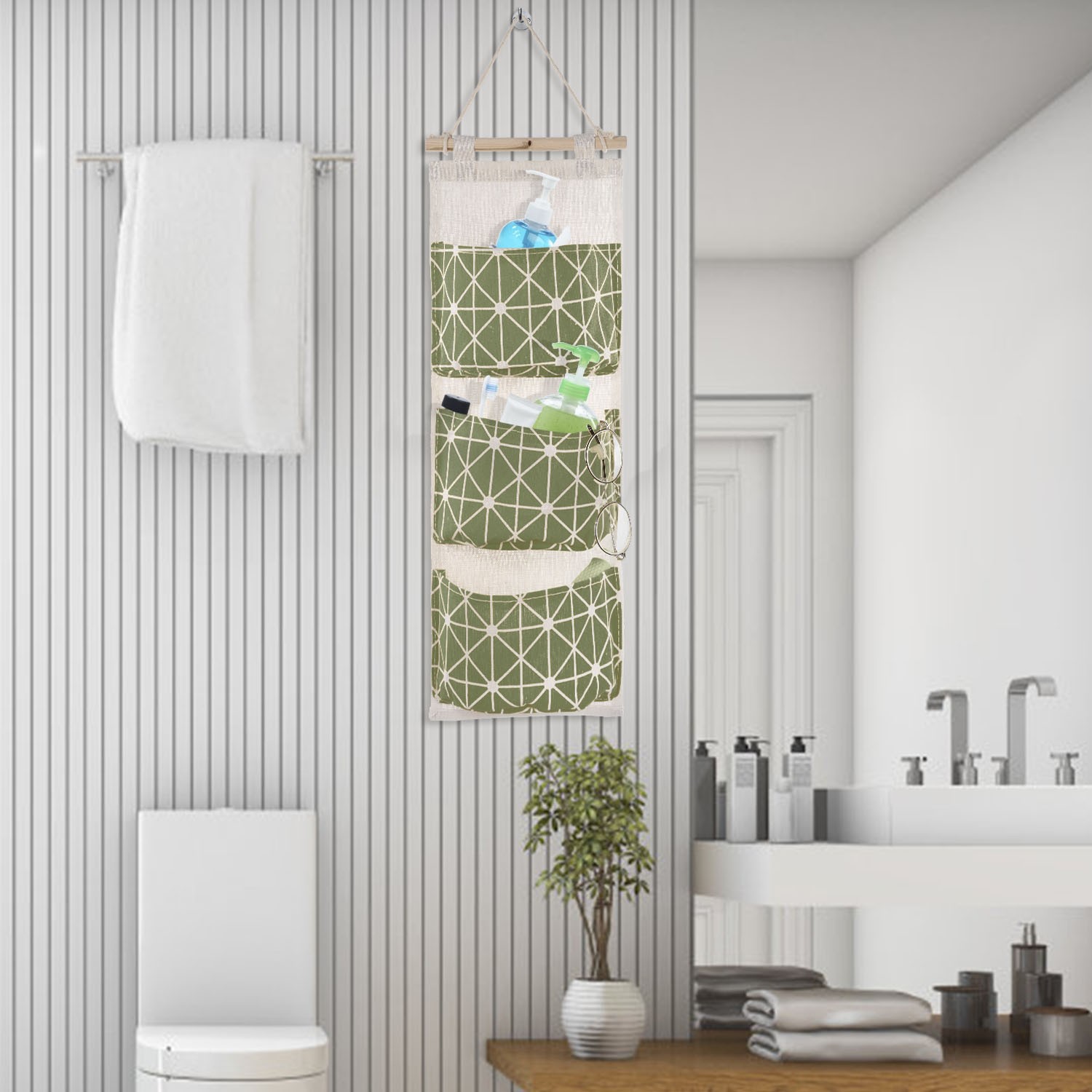1Pc Wall Mounted Storage Bag Door Closet Hanging Storage Bag Organizer Waterproo