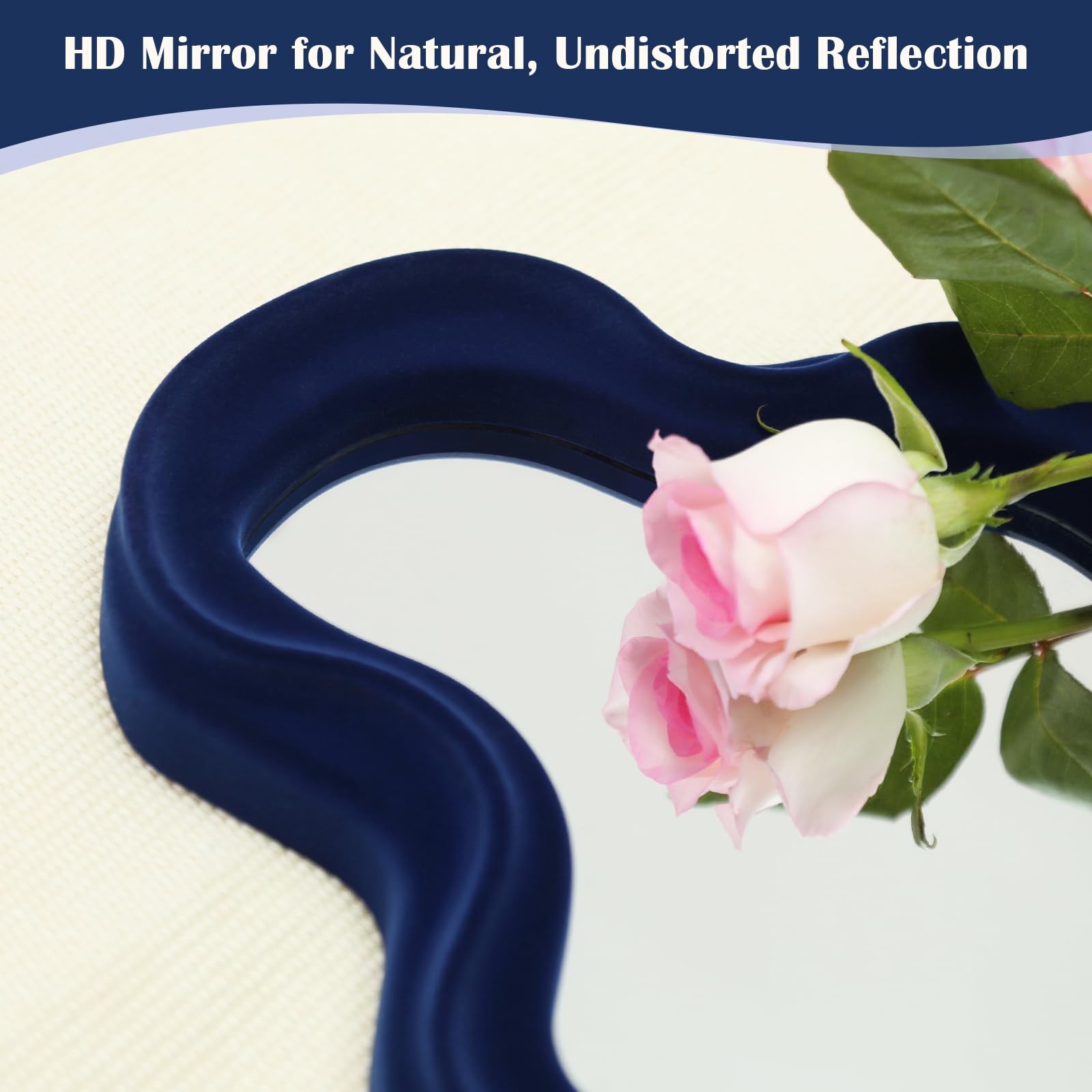 TEIPAI Irregular Wall Mirror | Unique Cloud Shape | Decorative Flocking Finish