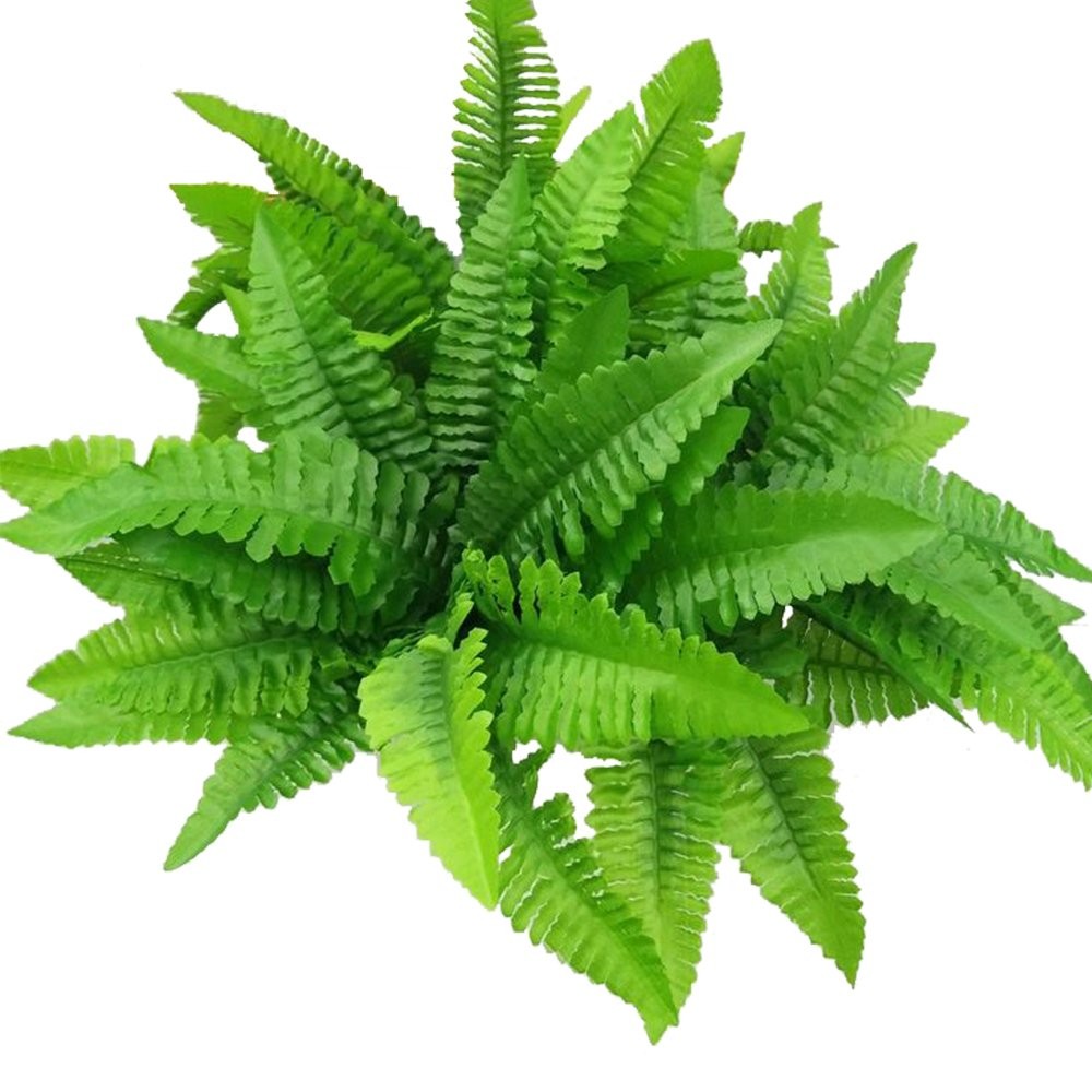 4 Bunches 14&Prime; Ferns Artificial Boston Fern Bush Plant,Faux Plant Shrubs Green…