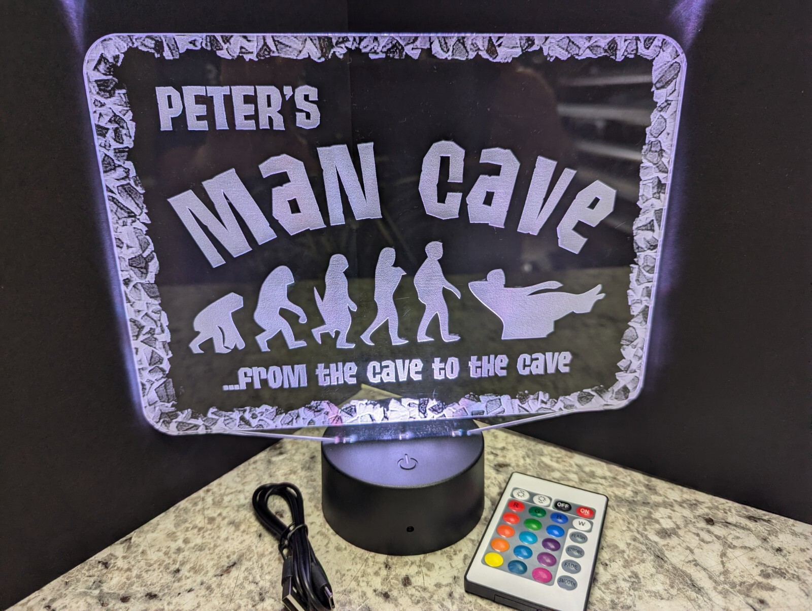 Man Cave Large Customizable L.E.D. Sign Display