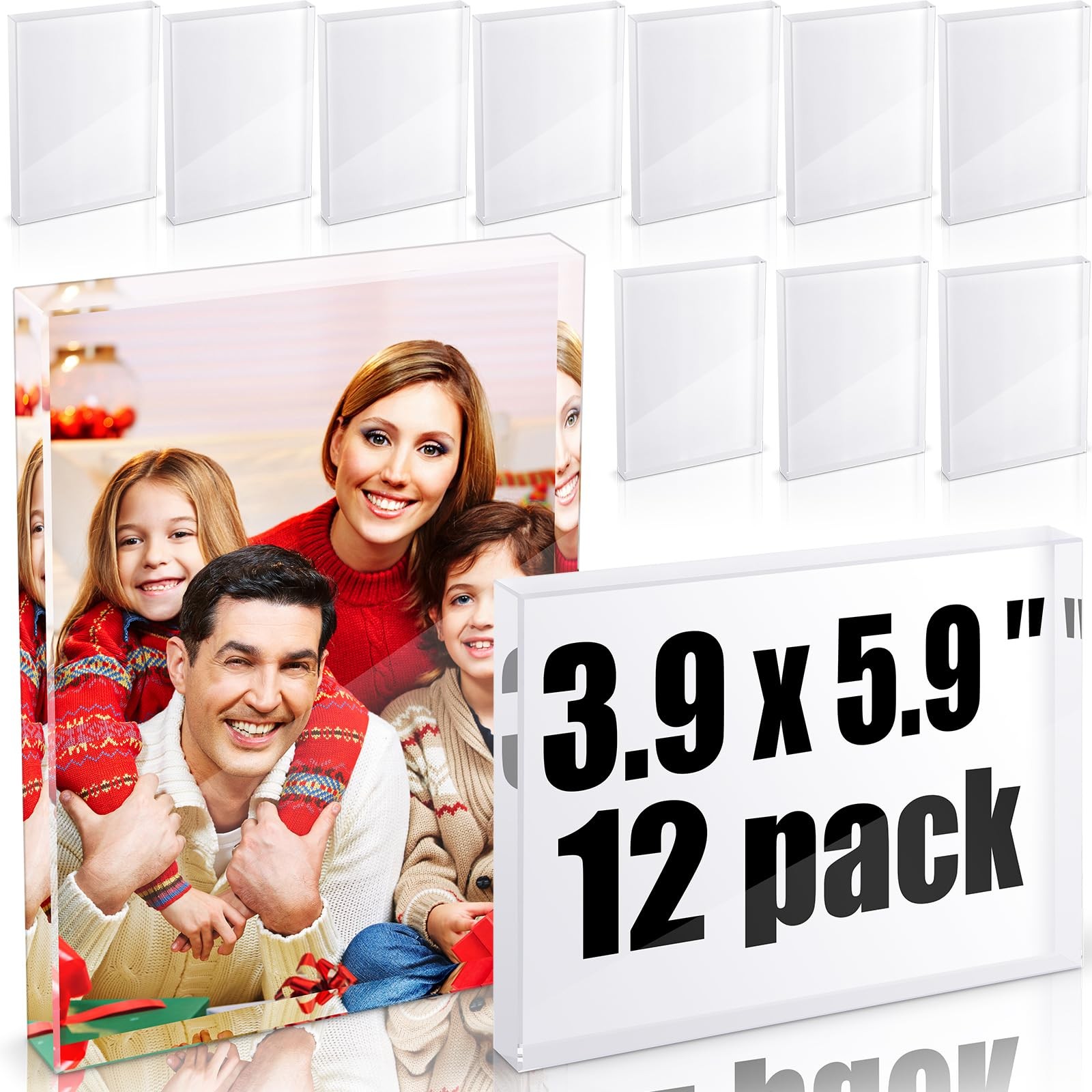 12 Pcs Sublimation Blanks Crystal Sublimation Canvas Blanks Decorative Heat T…