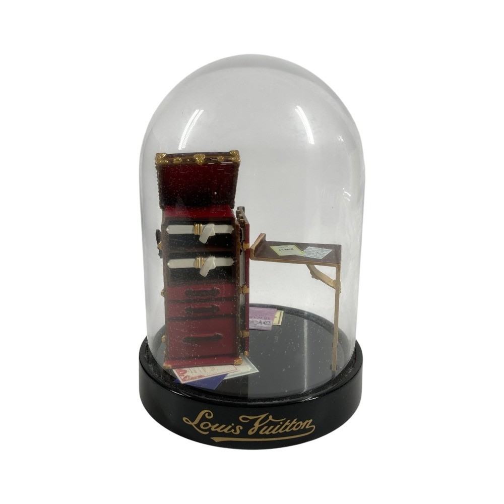 LOUIS VUITTON Monogram Trunk Box Snowdome interior object Glass Black