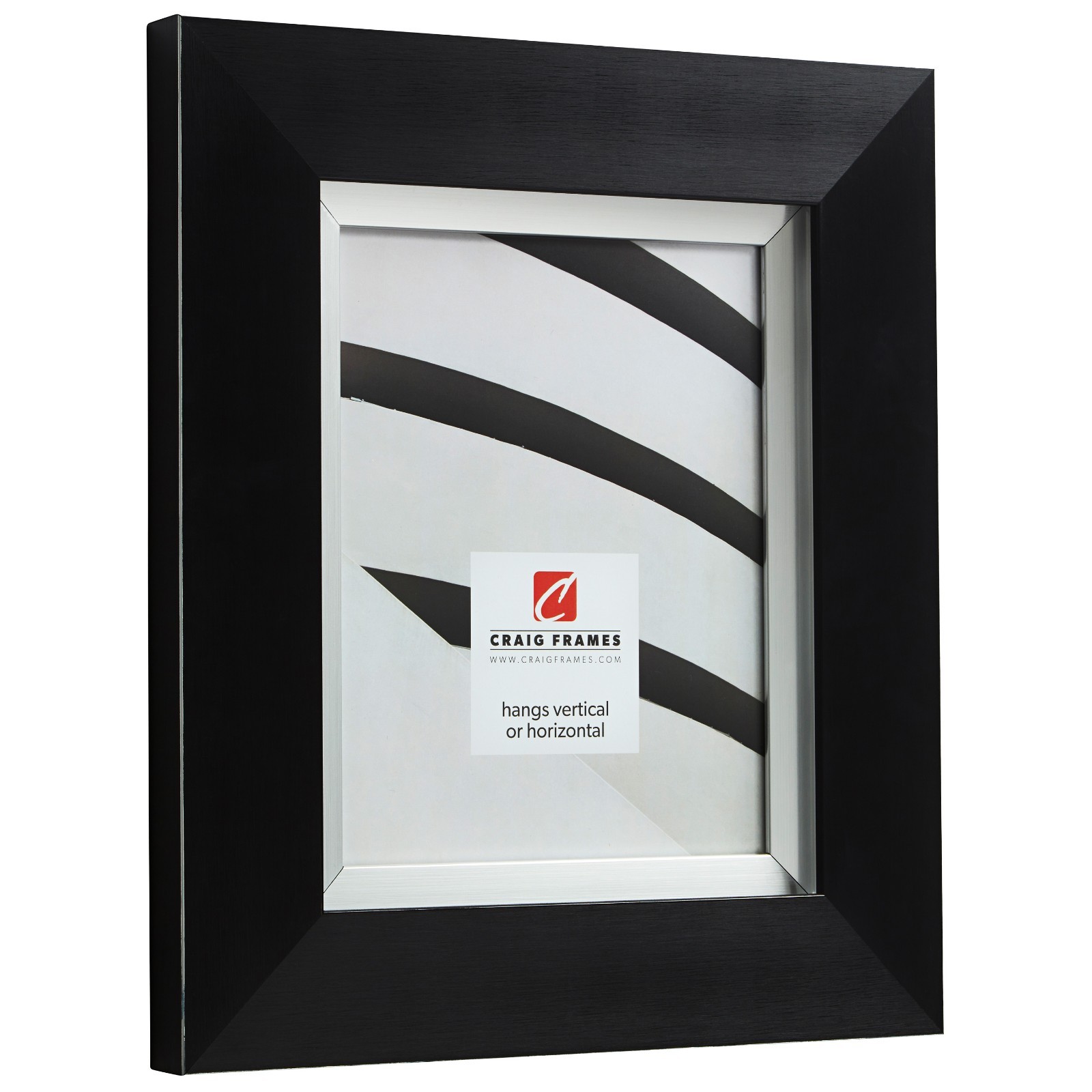 Craig Frames Chesterton, 3&Prime; Black and Silver Picture Frame Poster Frame