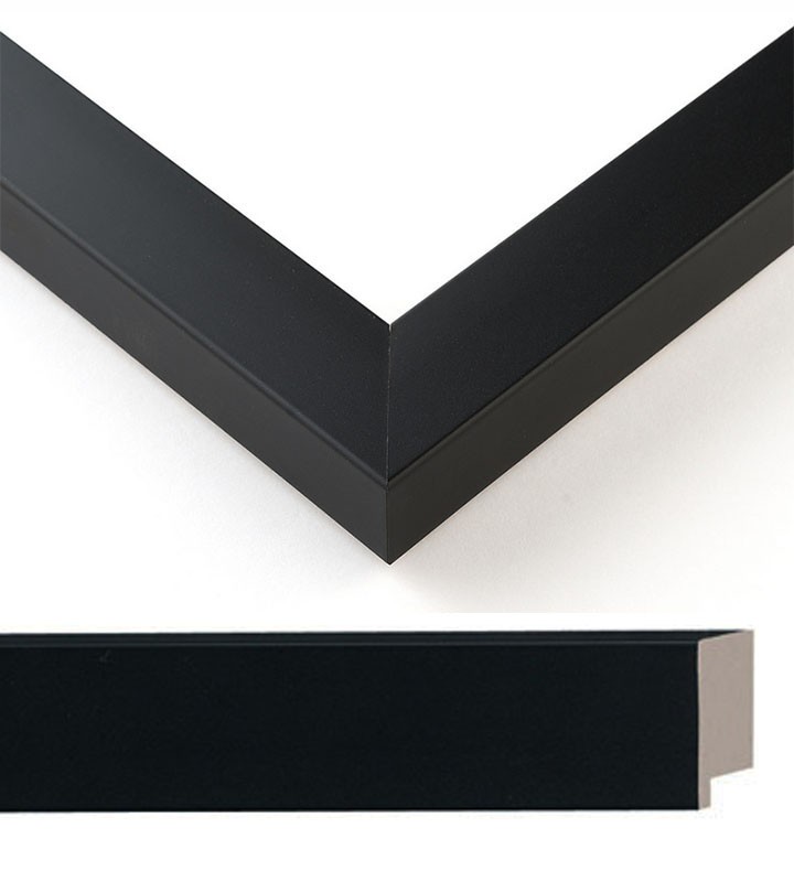 8×16 8 x 16 Flat Black Solid Wood Frame with UV Framer&rsquo;s Acrylic & Foam Boa…