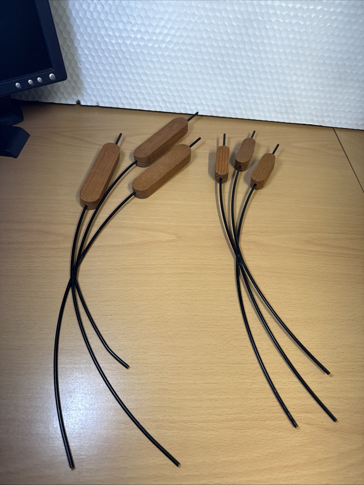 Vintage Cattail Wall Hangings Interior Wood Metal Set of 2
