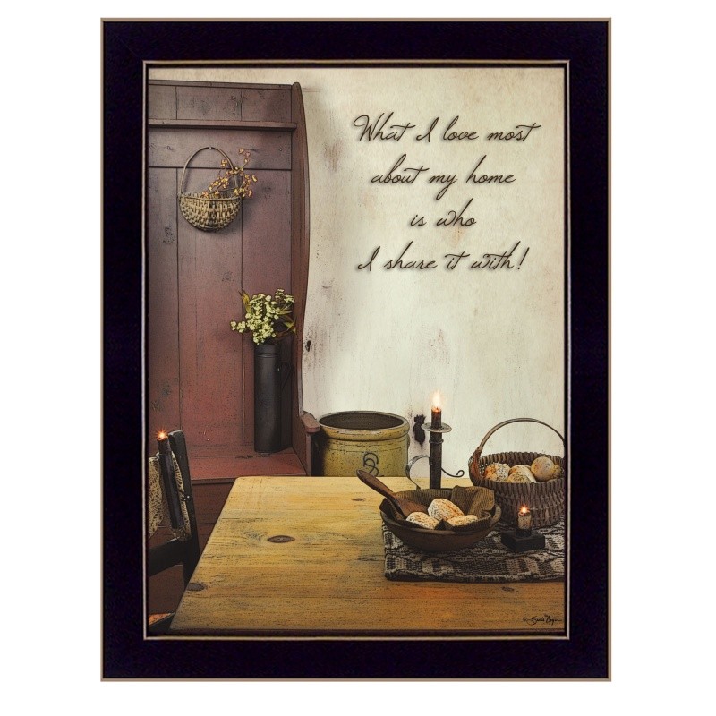 « What I love Most » Printed Wall Art, Ready To Hang Framed Poster Blalck 14X18&Prime;