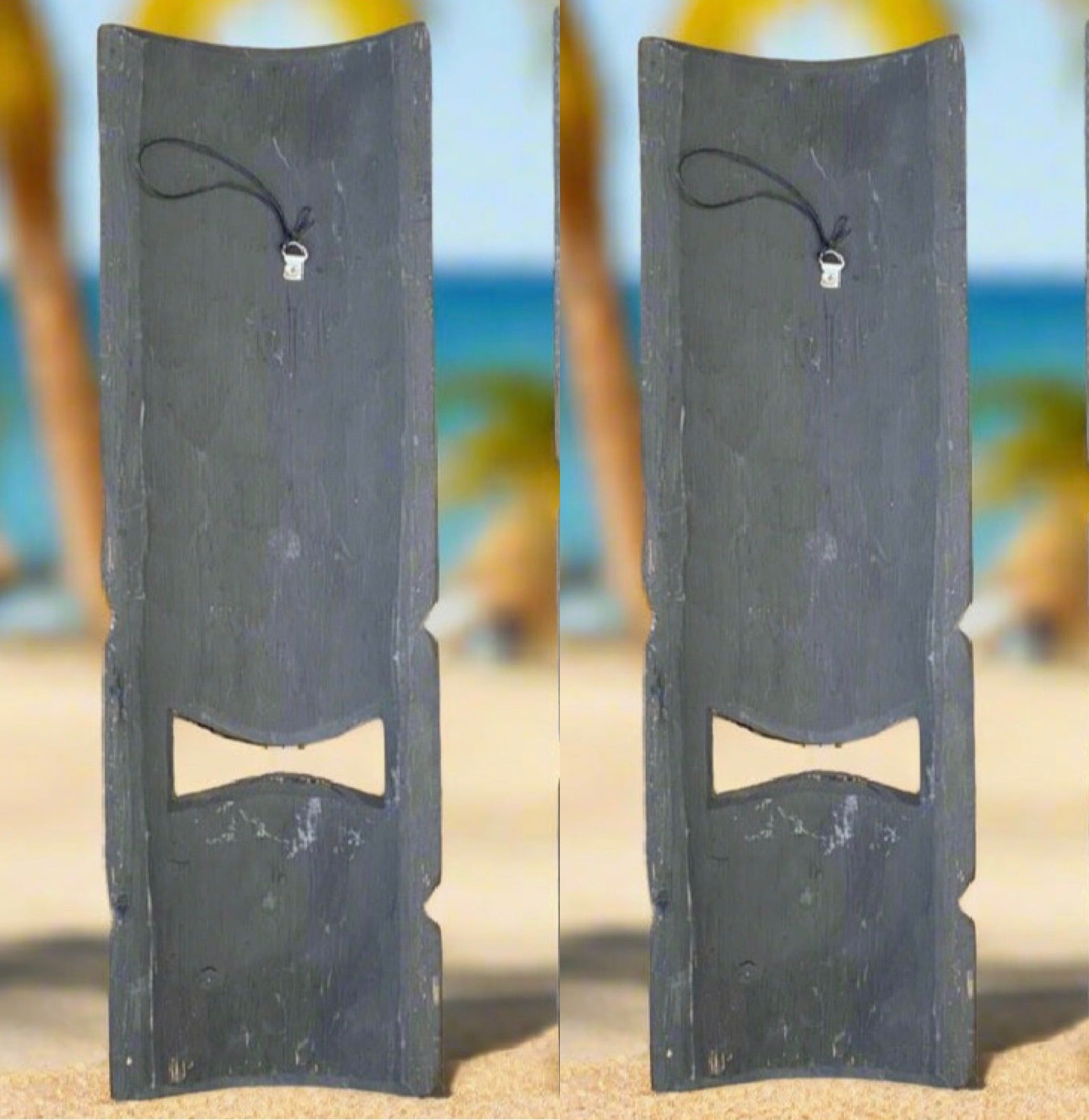SET OF 2 20&Prime; TIKI MASK HAWAIIAN WALL ART ISLAND HOME DECOR TRIBAL BAR TROPICAL