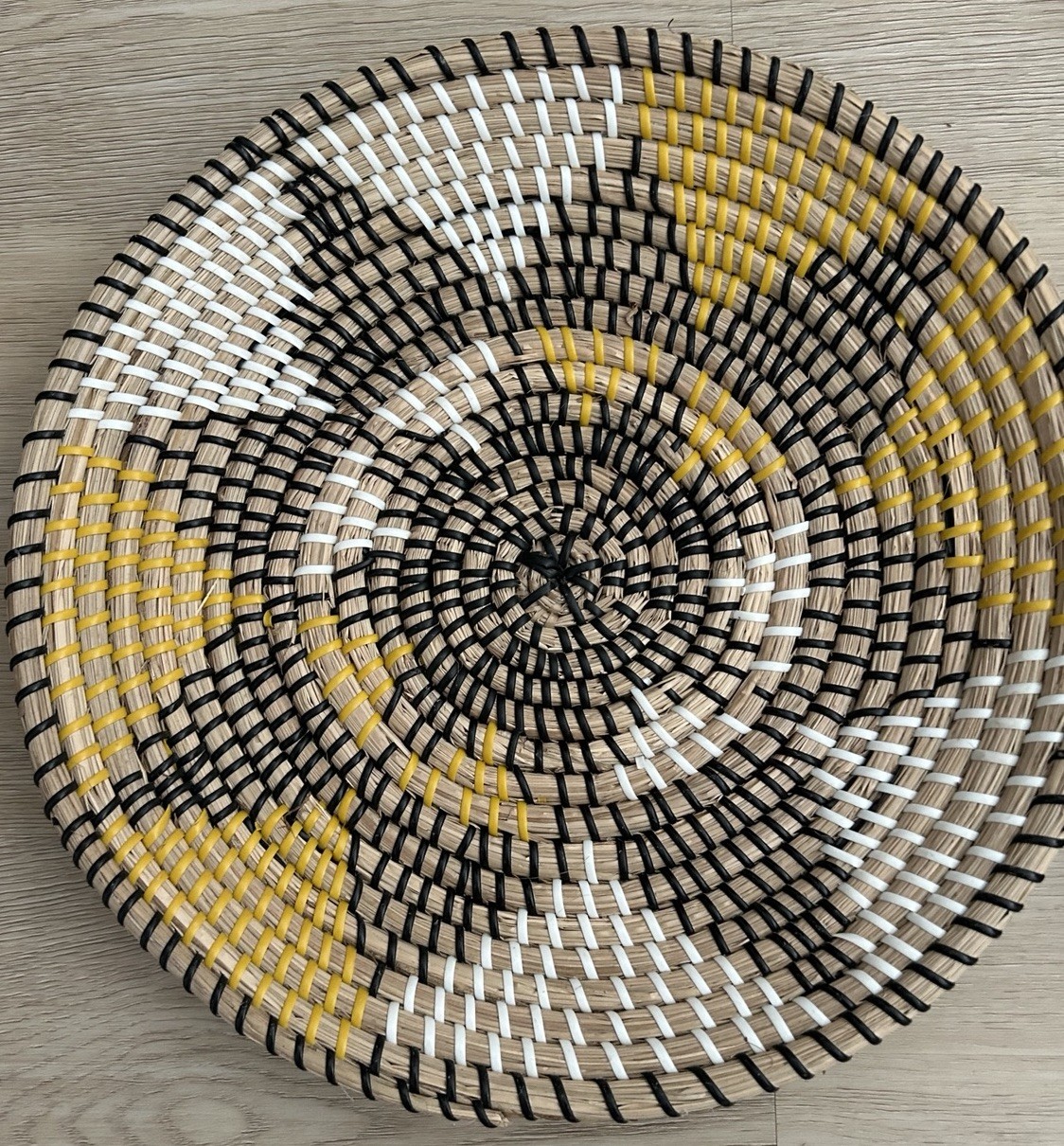 Set Of 7 African Wall Baskets Sisal Raffia Boho Tribal Basket Wall Decor